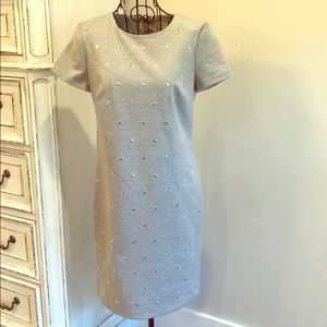 Michael Kors Gray Studded Sheath Dress